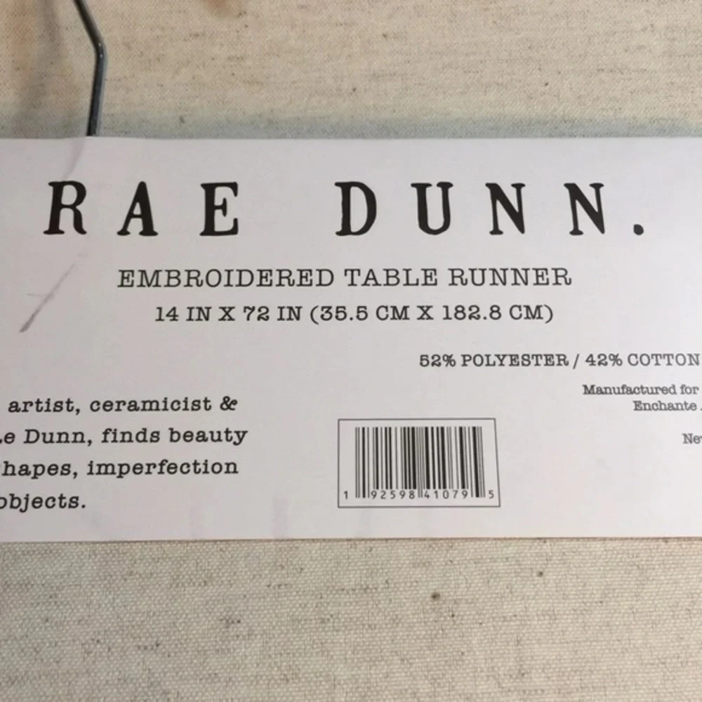 NWT Rae Dunn Table‎ Runner